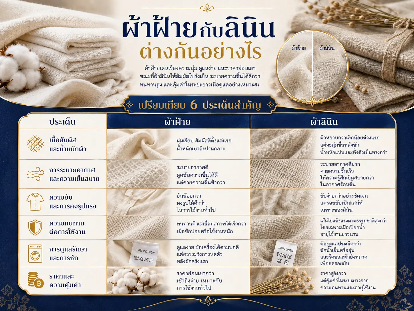 ข้อดีข้อเสียผ้าฝ้าย