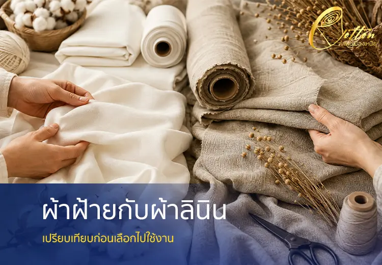 ผ้าฝ้ายกับลินินต่างกันอย่างไร